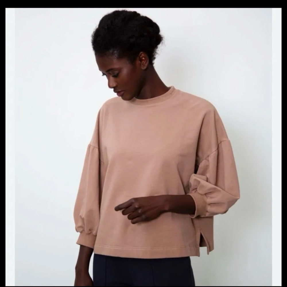 Beaumont Organic Amelia Organic Cotton Sweatshirt in Rust
size Large - Picture 4 of 12